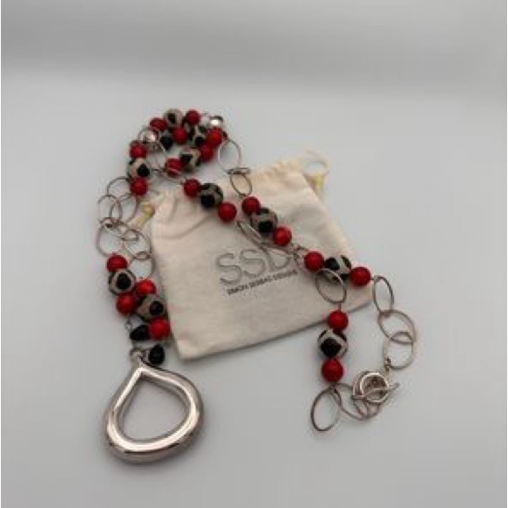 Simon Sebbag red leopard necklace